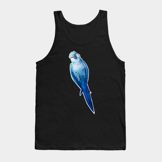 Playful Blue Spix Tank Top by Ink Raven